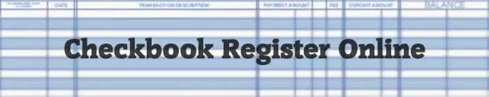 Checkbook Register Online